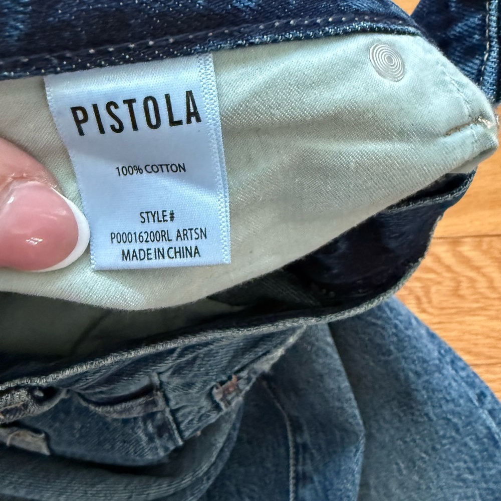 pistola Straight-Leg Women's Jeans in Medium Blue Wash - Picture 8 of 10